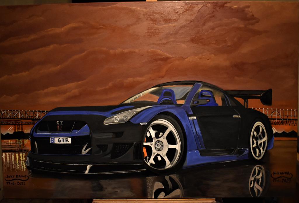 Nissan gtr sport super auto schilderij, door joky kamo, Ophalen