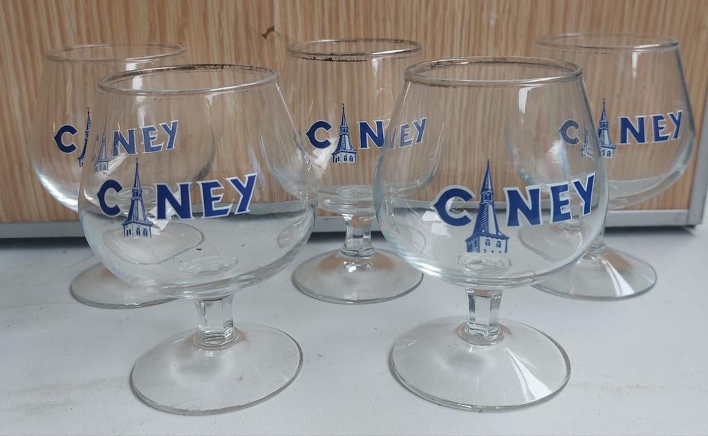 5 galopin ciney glazen, Verzamelen, Ophalen of Verzenden, Gebruikt