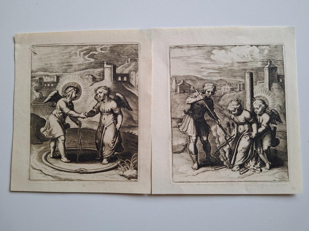 antieke kopergravures Otto van Veen,leermeester PP Rubens, Ophalen of Verzenden