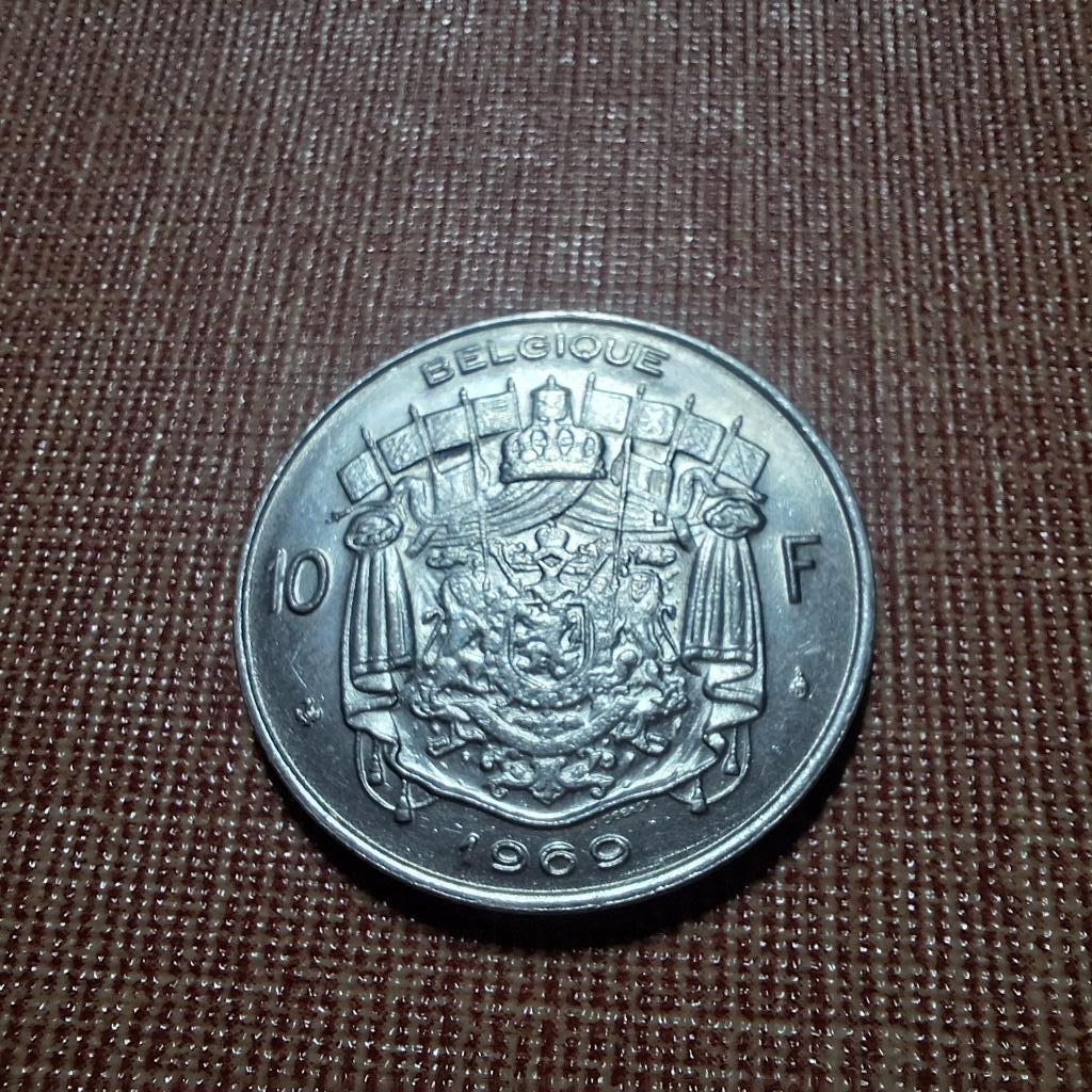 10 Belgische frank 1969, Ophalen of Verzenden