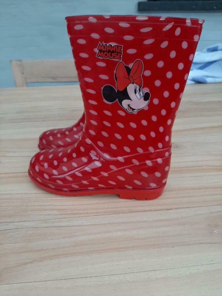 Regenlaarsjes voor meisjes minnie mousse, Meisje, Ophalen of Verzenden, Laarzen, Zo goed als nieuw