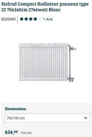 Radiateur NEUF Stelrad (2pièces), Enlèvement, Neuf, Radiateur