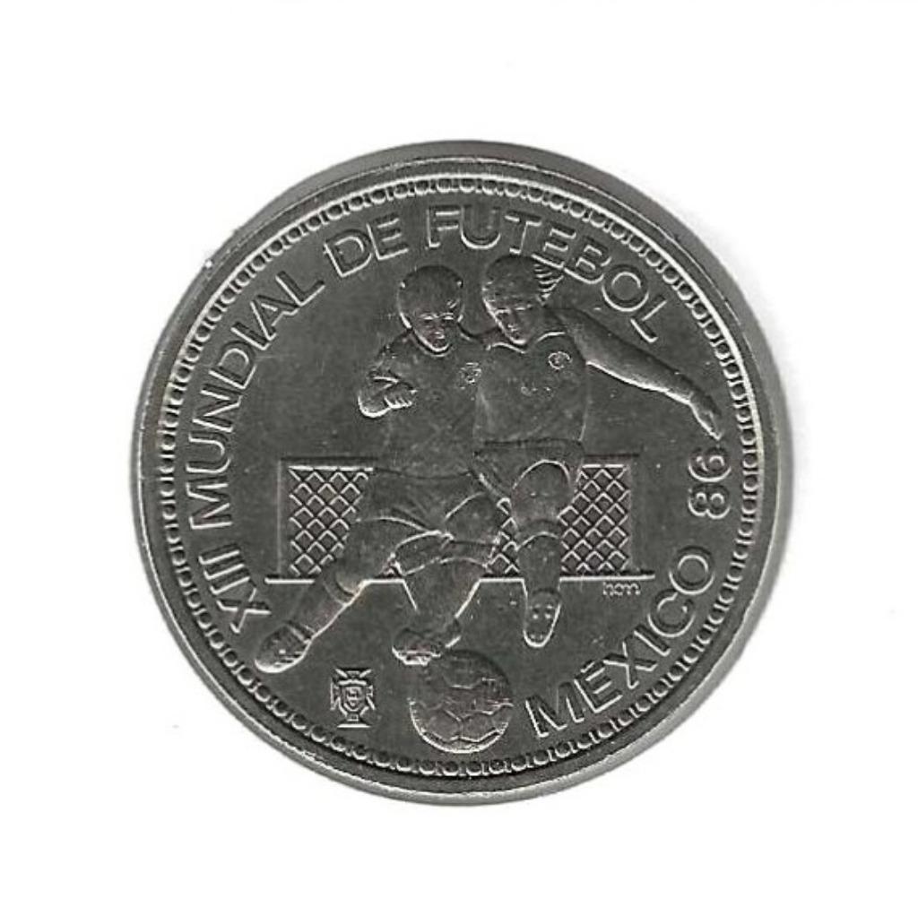 Portugal, 100 Escudos 1986, World Cup Soccer - Mexico., Postzegels en Munten, Ophalen of Verzenden, Overige landen, Losse munt