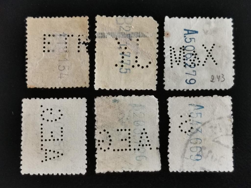 Spanje 1901 - 1930 - Alfonso XIII - perfins, Postzegels en Munten, Ophalen of Verzenden, Gestempeld
