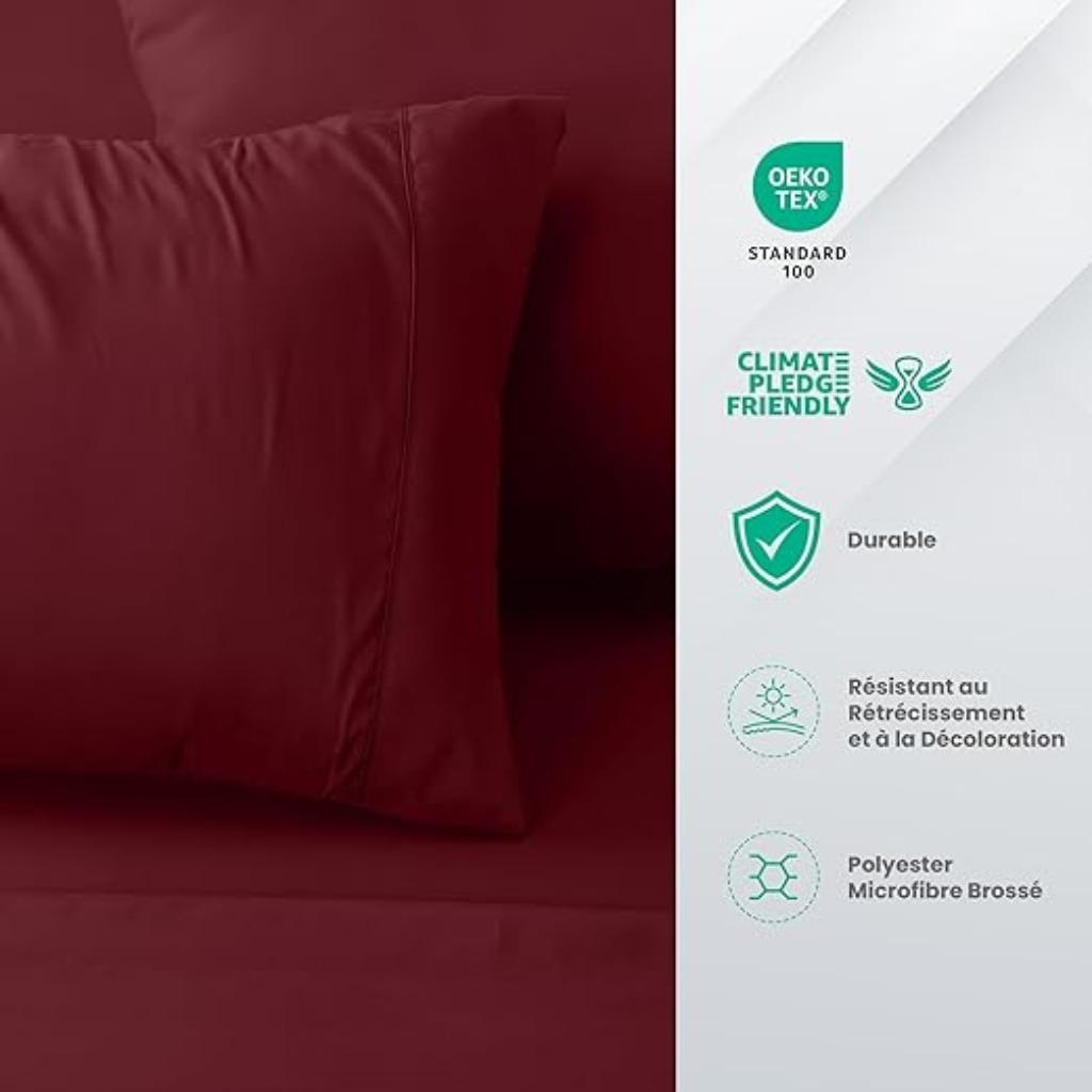 Utopia Bedding | 180 x 200 | Beddengoed | bedlaken, -, Verzenden, Utopia bedding, Rood