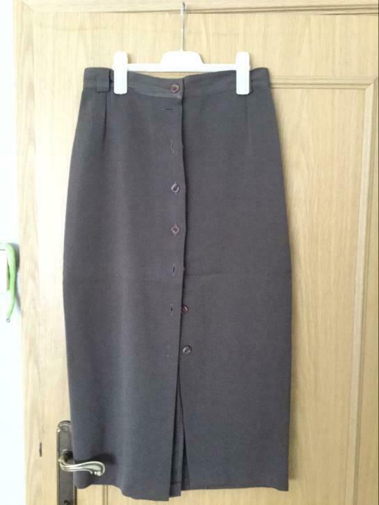 Vintage Rok - Taupe - Maat 42 - Merk : Atmos, Bruin, Maat 42/44 (L), Ophalen of Verzenden, Atmos