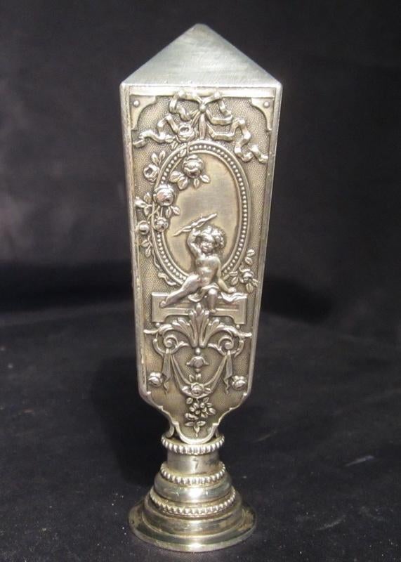 Antieke lak stempel, brons, lakstempel lakzegel zilver, Antiek en Kunst, Antiek | Kantoor en Zakelijk, Verzenden