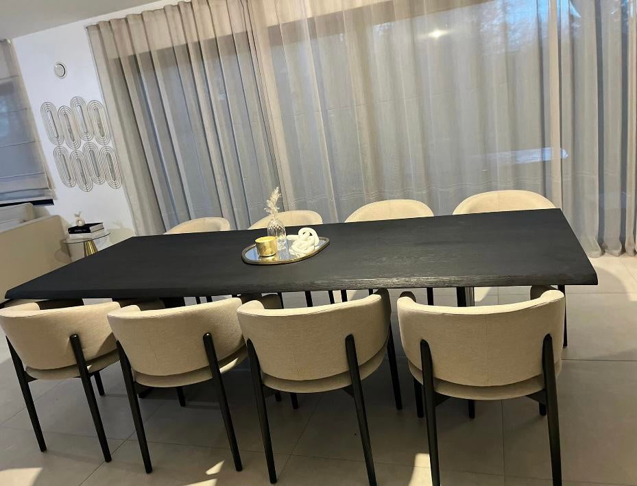 Table salle à manger en chêne  + 8 chaises, Enlèvement, Comme neuf