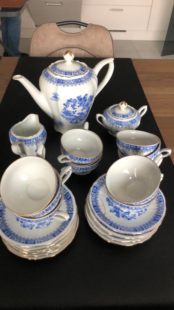 Koffieservies  Blauw en wit niet gebruikt, Enlèvement