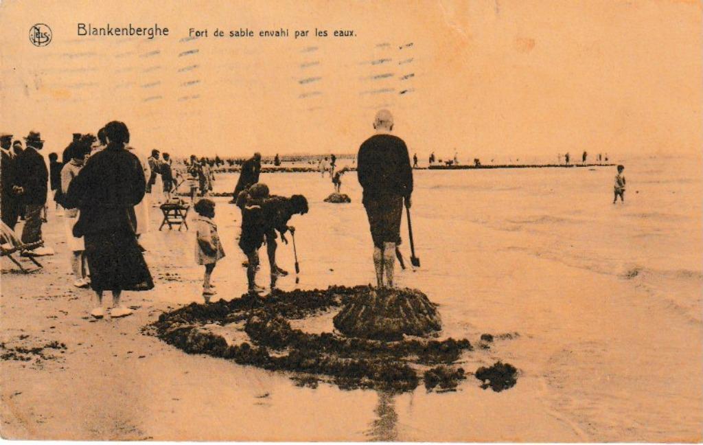 BLANKENBERGHE FORT DE SABLE ENVAHI PAR LES EAUX 1930 CPA, Collections, Enlèvement ou Envoi, 1920 à 1940, Affranchie, Flandre Occidentale