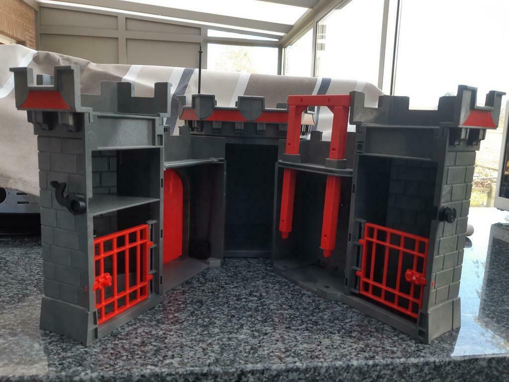 Playmobil château transportable+chevaliers et canon, Enlèvement, Comme neuf