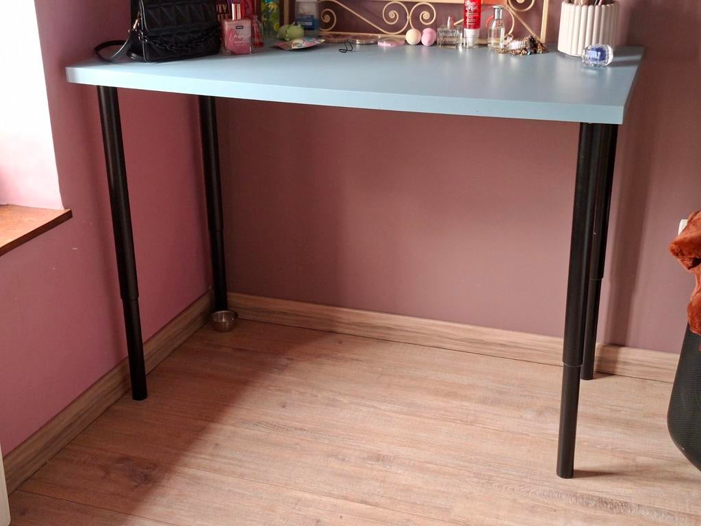 Table de bureau bleu rehaussable ikea, Enlèvement ou Envoi