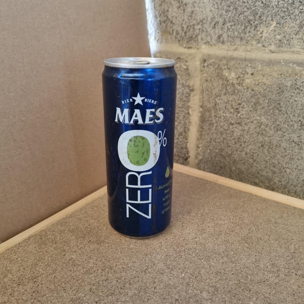 Canette de bière Maes Zero %, Ophalen of Verzenden, Gebruikt, Flesje(s), Overige merken