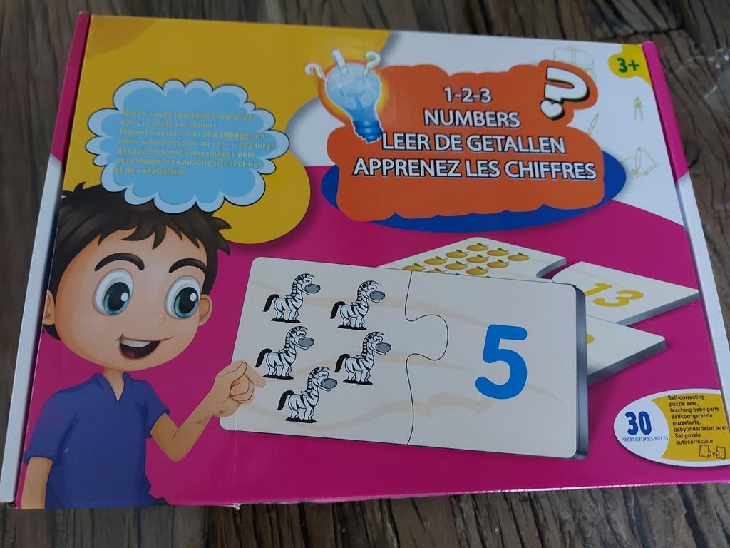 Jeu puzzle apprendre à compter, Enlèvement ou Envoi, Comme neuf, Compter