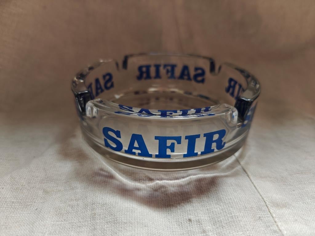 Asbak Safir (glas), Ophalen of Verzenden, Gebruikt, Overige typen, Overige merken