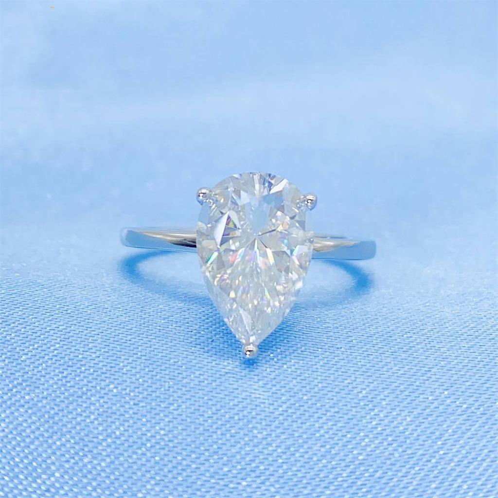 Nieuwe ring, 4 karaat, diamanttest positief!, Verzenden, Wit, Nieuw, 17 tot 18