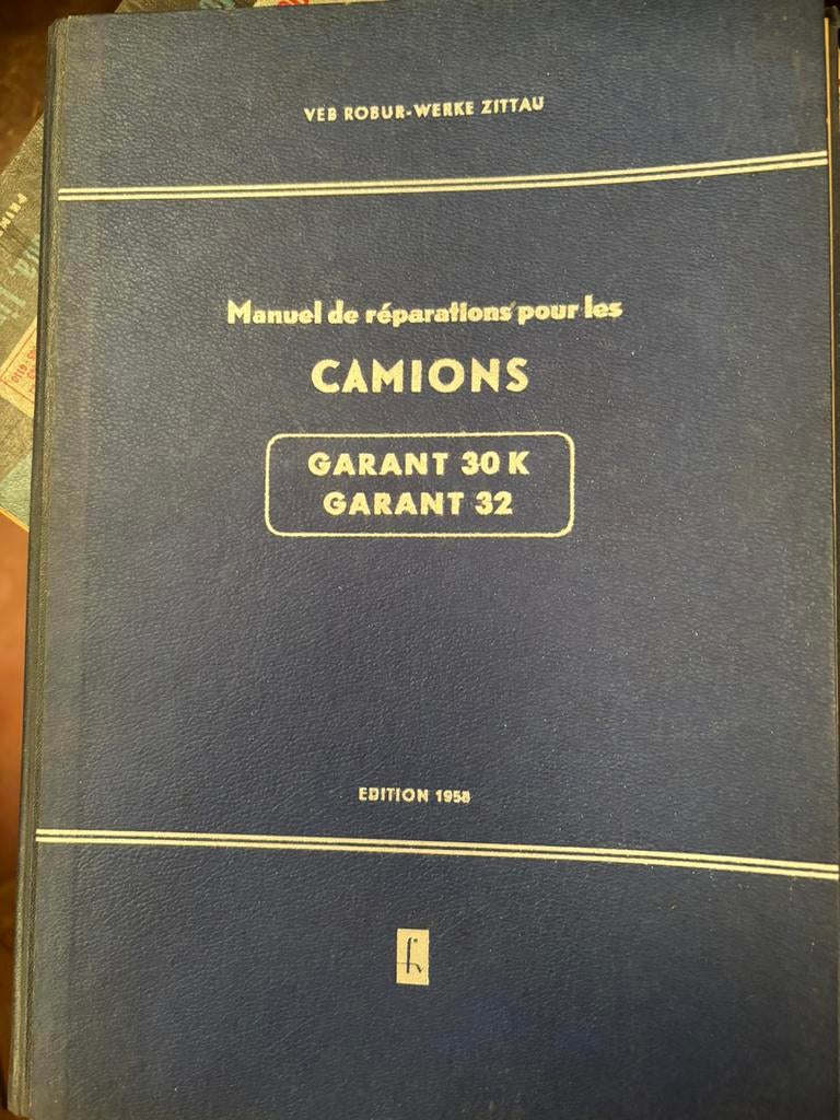 Manuel d'atelier en français | Camions VEB ROBUR, Enlèvement ou Envoi