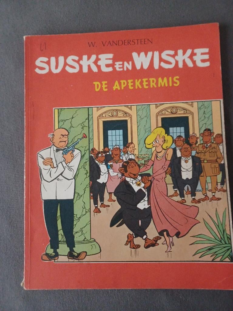 Suske en wiske nr 61 De apekermis, Gelezen, Willy Vandersteen, Eén stripboek, Ophalen of Verzenden