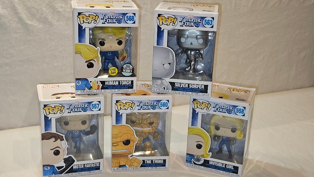 Funko Pop! 4 FANTASTIQUES Bobble Head SERIE COMPLETE 5 PCES, Ophalen of Verzenden