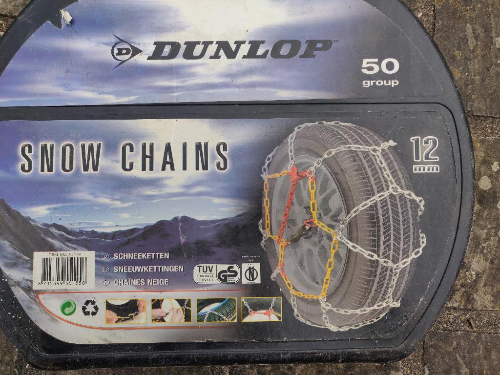 chaine à neige dunlop 12mm, Autos : Divers, Chaînes, Enlèvement ou Envoi, Utilisé