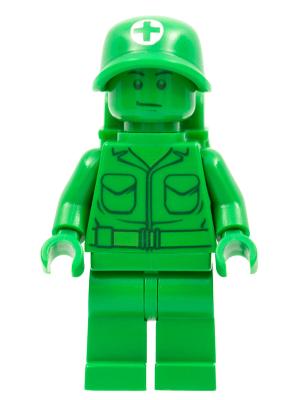 Lego figuur toy002 Green Army Man - Medic with backpack / F2, Ophalen of Verzenden, Zo goed als nieuw, Losse stenen, Lego