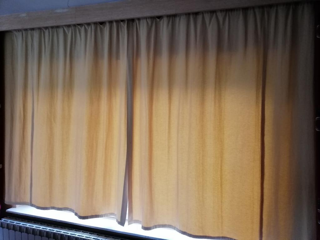 Tentures en coton moutarde clair, H1m80, L 2x170, Enlèvement ou Envoi, Utilisé