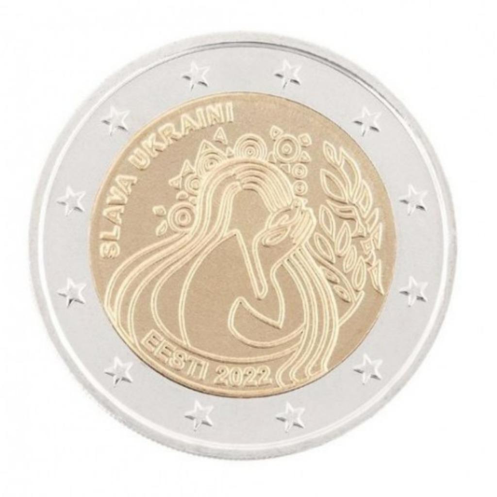 2 euros Estonie 2022 UNC Ukraine et Liberté, Timbres & Monnaies, Enlèvement ou Envoi, Estonie, 2 euros, Série