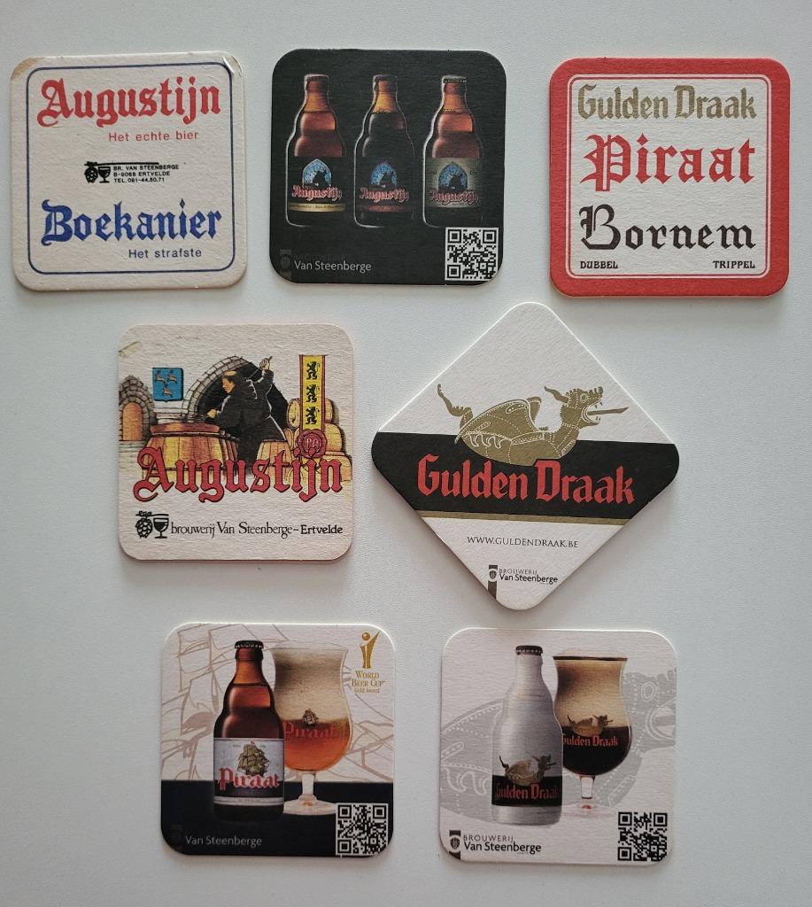 bierviltjes van steenberge Ertvelde gulden draak augustijn, Enlèvement ou Envoi, Comme neuf, Sous-bock, Autres marques