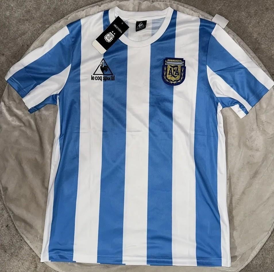 Argentinië Diego Maradona VoetbalShirt WorldCup1986 Vintage, Verzenden, Zo goed als nieuw