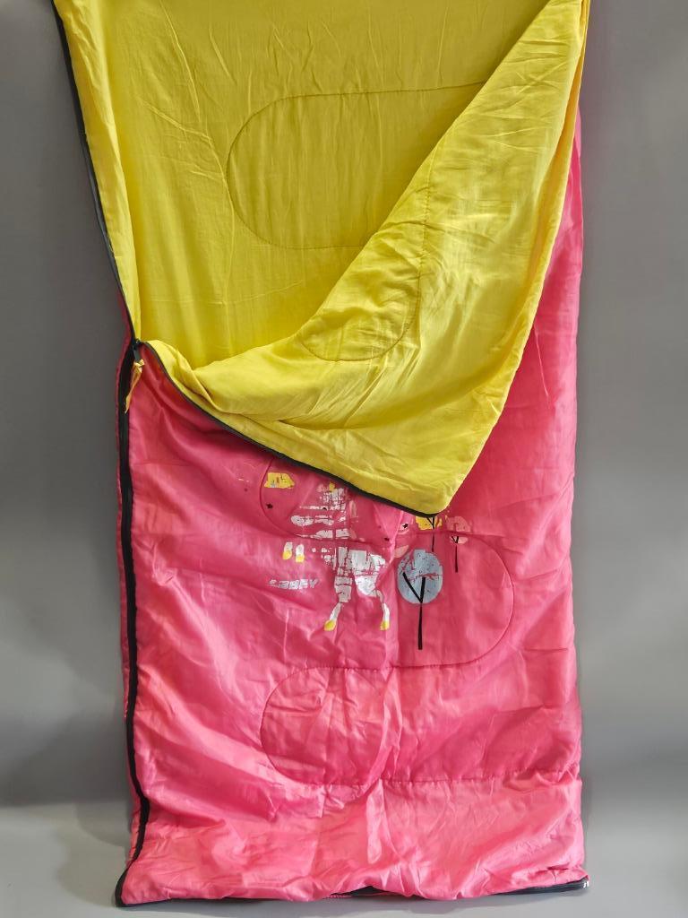 slaapzak voor kinderen roze en geel, 140 x 70 cm, Caravans en Kamperen, Slaapzakken, Ophalen