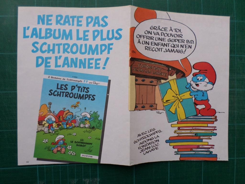 Schtroumpfs - folder publicitaire opération BD amitié - 1988, Collections, Enlèvement ou Envoi, Schtroumpfs, Comme neuf, Autres types