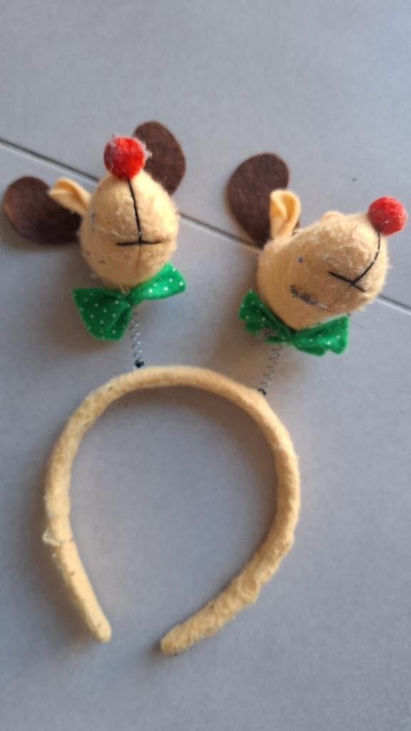 Kersthaarband met rendieren, Diversen, Kerst, Ophalen of Verzenden, Gebruikt