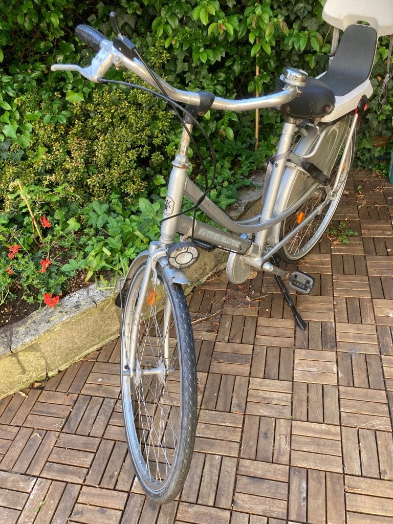 Gratis fiets met kinderstoel, Fietsen en Brommers, Minder dan 10 versnellingen, Gebruikt, 26 inch, Aluminium