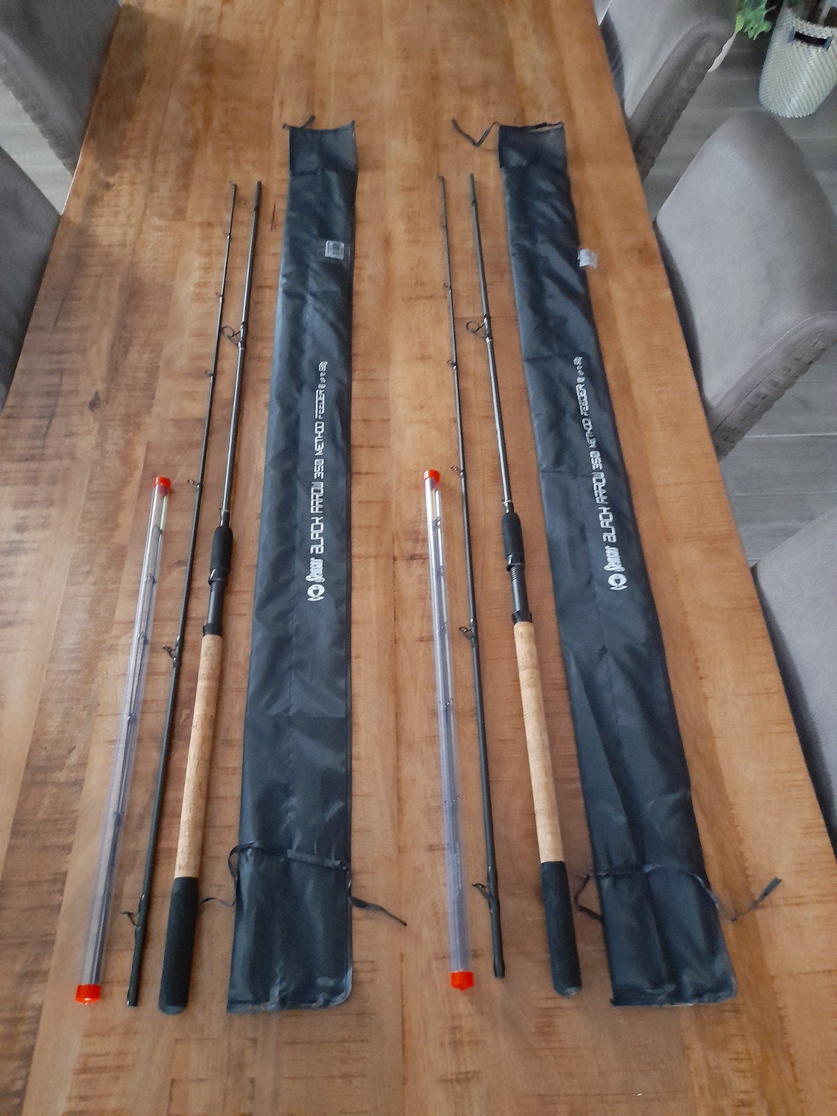 2x Sensas Black Arrow 350 Method feeders 10ft, Ophalen, Zo goed als nieuw, Werphengel