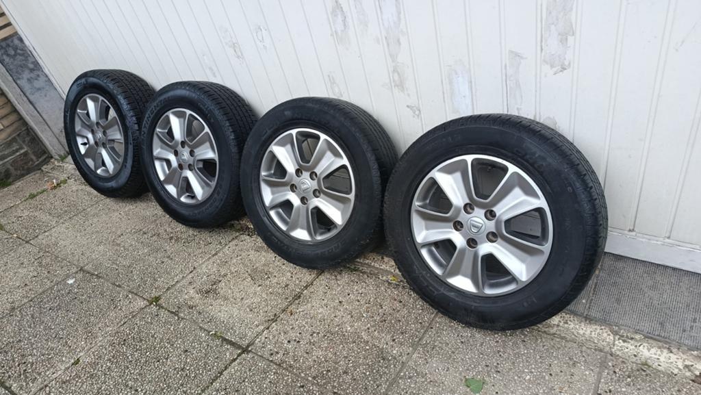 Dacia duster 2016 2025 4 velgen alus origin banden 215/65/16, Auto-onderdelen, Ophalen, 16 inch, All Season, Band(en)