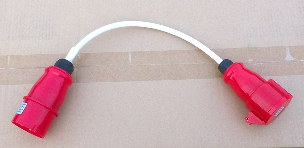 Verloopsnoer 3 fase, 32A - 16A (max), Musique & Instruments, Enlèvement ou Envoi, Neuf, Appareillage