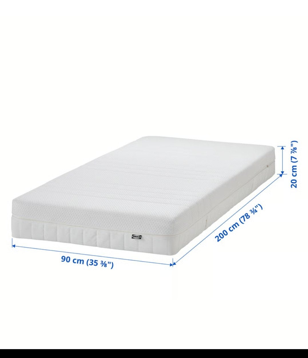 matelas 90/200 ikéa, Maison & Meubles, Chambre à coucher | Matelas & Sommiers, Enlèvement, Matelas