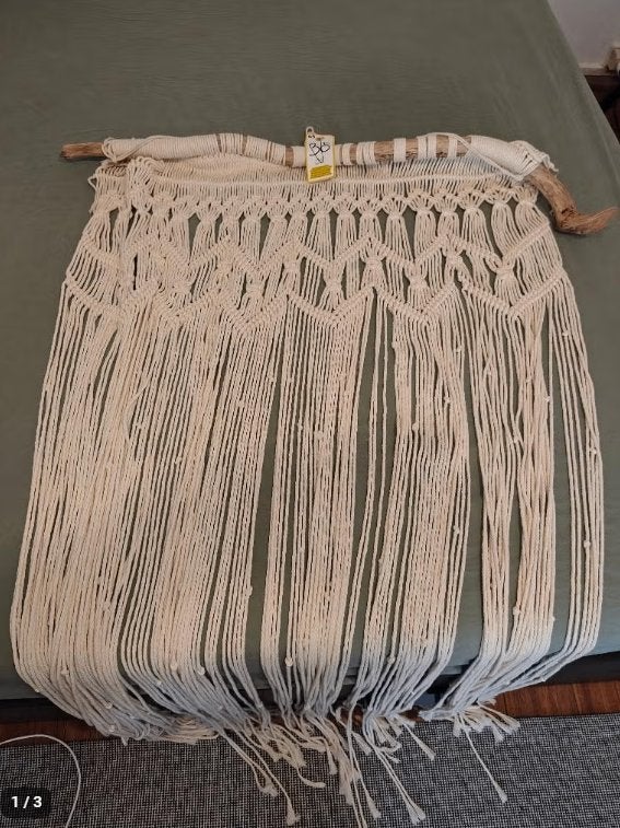 rideau en macramé, Autres styles, Composites, 90 cm, Objet de décoration