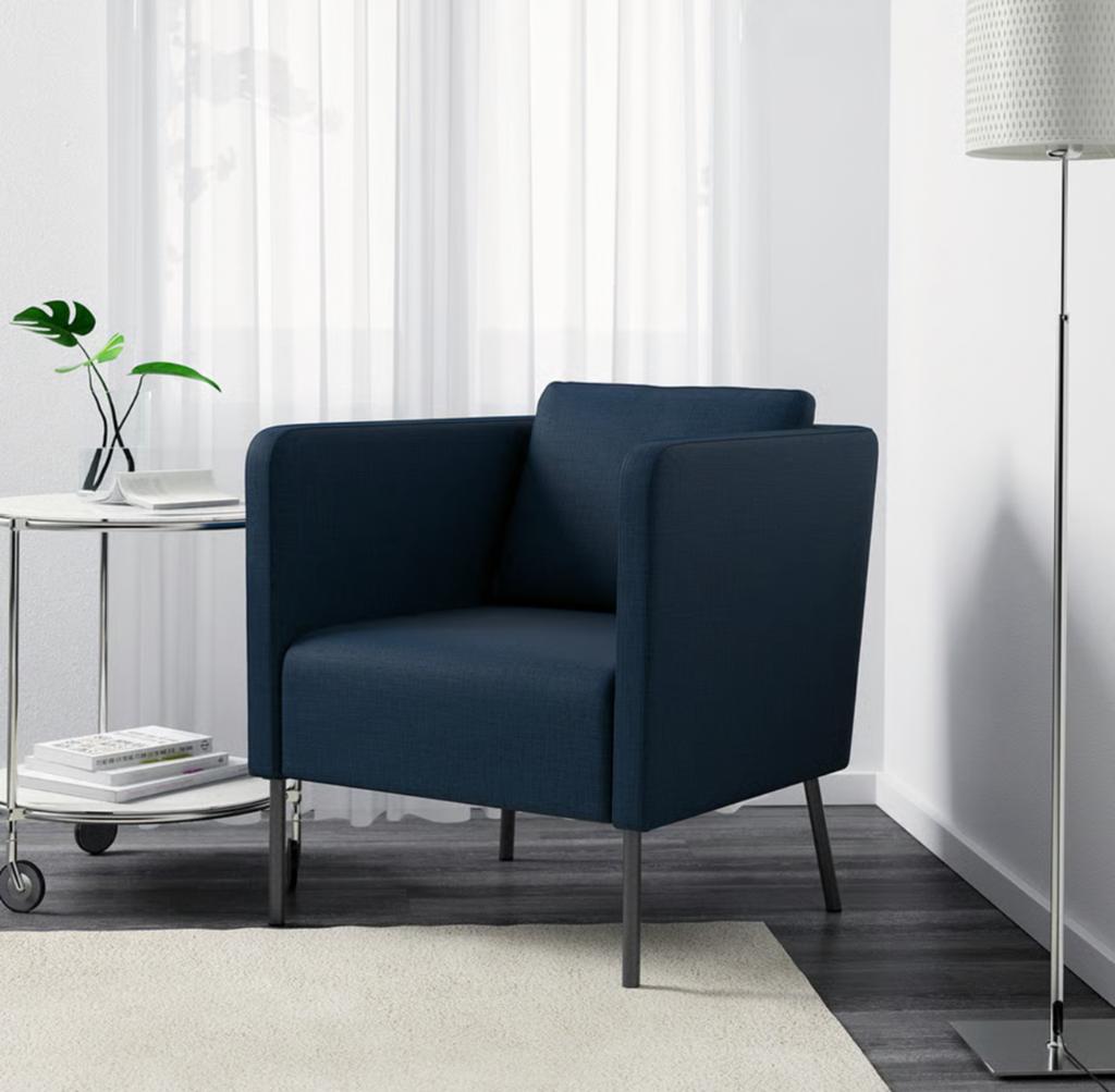 IKEA EKERÖ fauteuil nieuw in doos - niet meer in BE, Huis en Inrichting, Fauteuils, Ophalen, Minder dan 75 cm, Nieuw, Scandinavisch