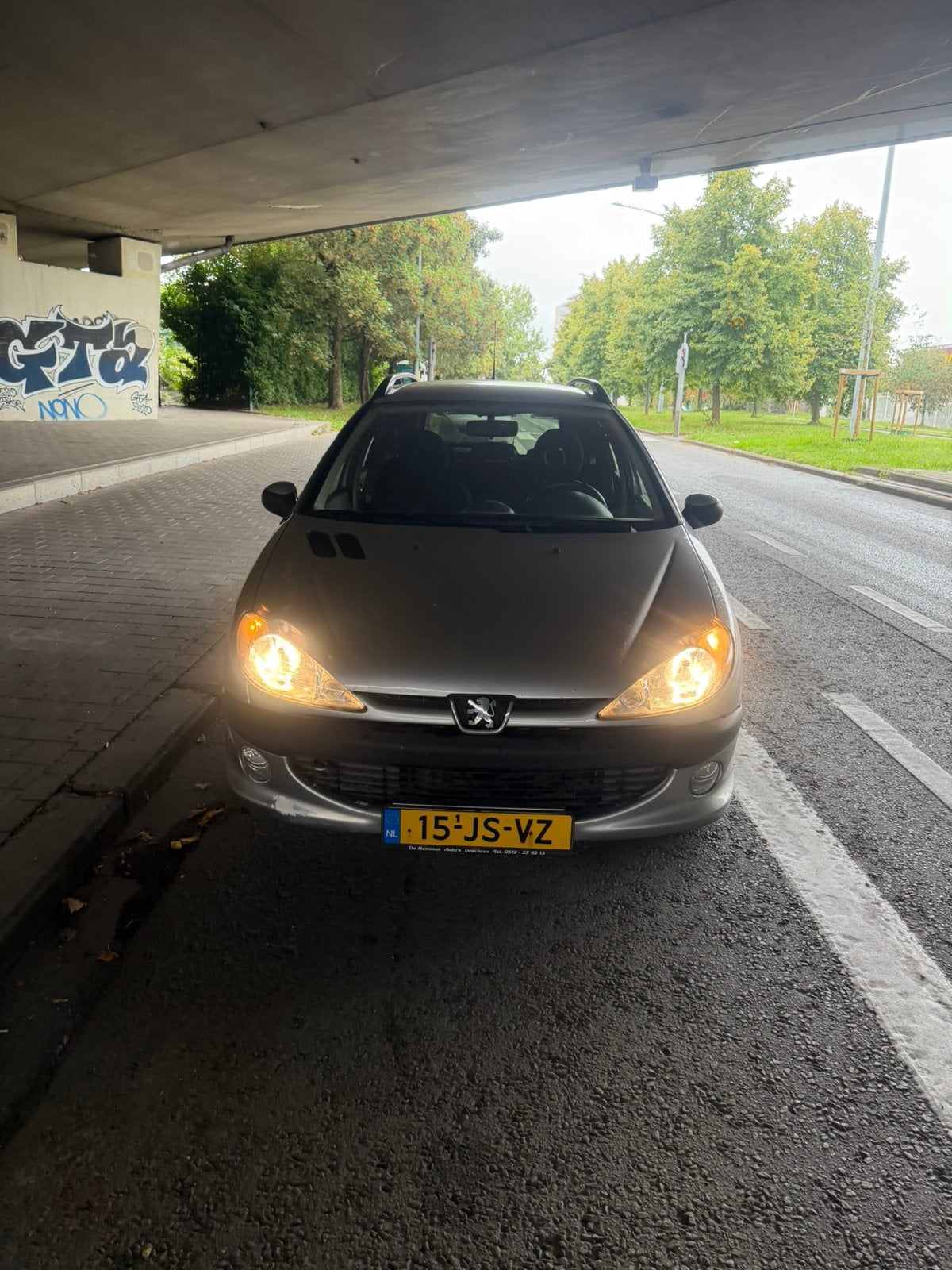 Peugeot 206 sw essence, Auto's, Voorwielaandrijving, Stof, Zwart, Mistlampen