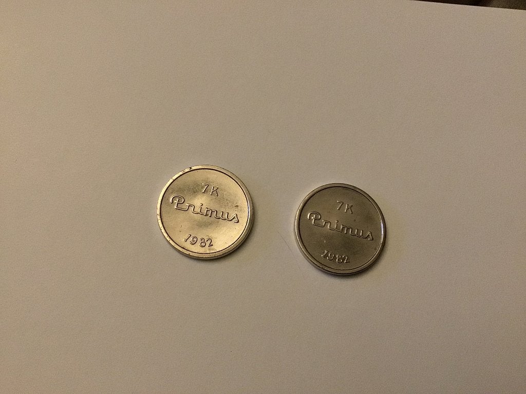 Wasserette token 7k primus 1982, Ophalen of Verzenden