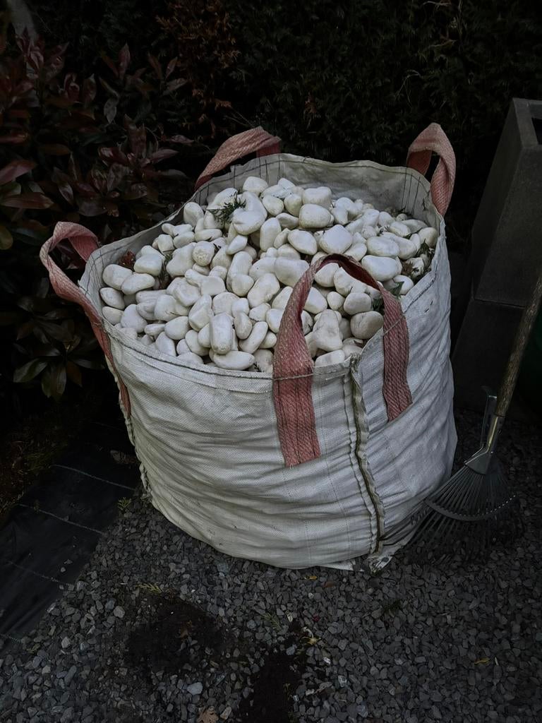 Witte Carrara keien, Tuin en Terras, Ophalen, Zo goed als nieuw