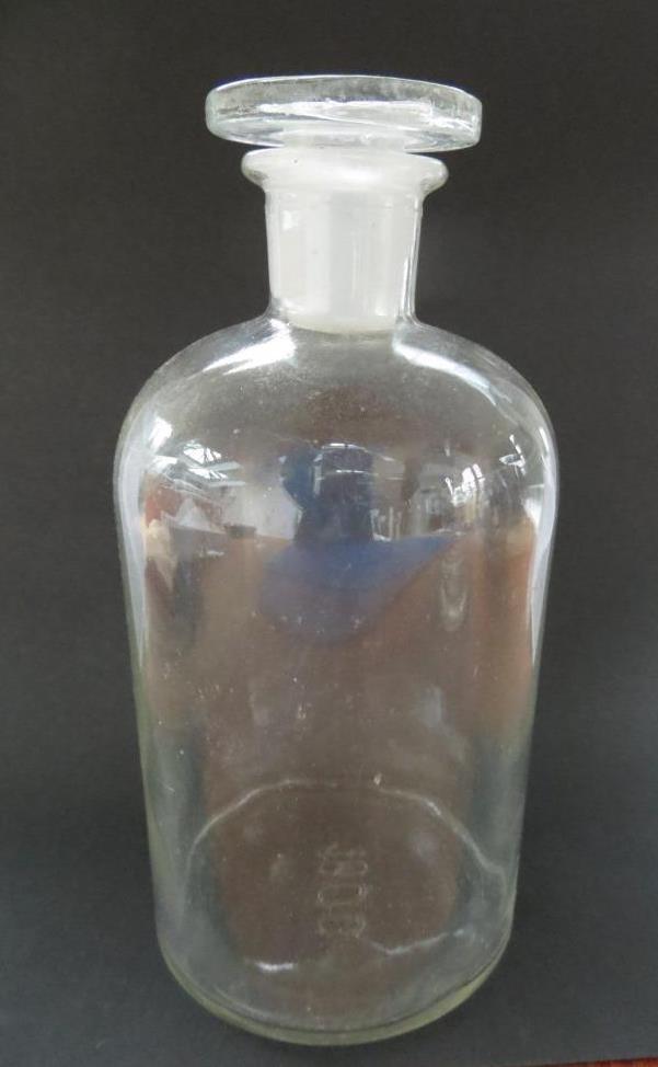 Laboratorium fles met glazen stop 1000 ml, Ophalen of Verzenden, Gebruikt