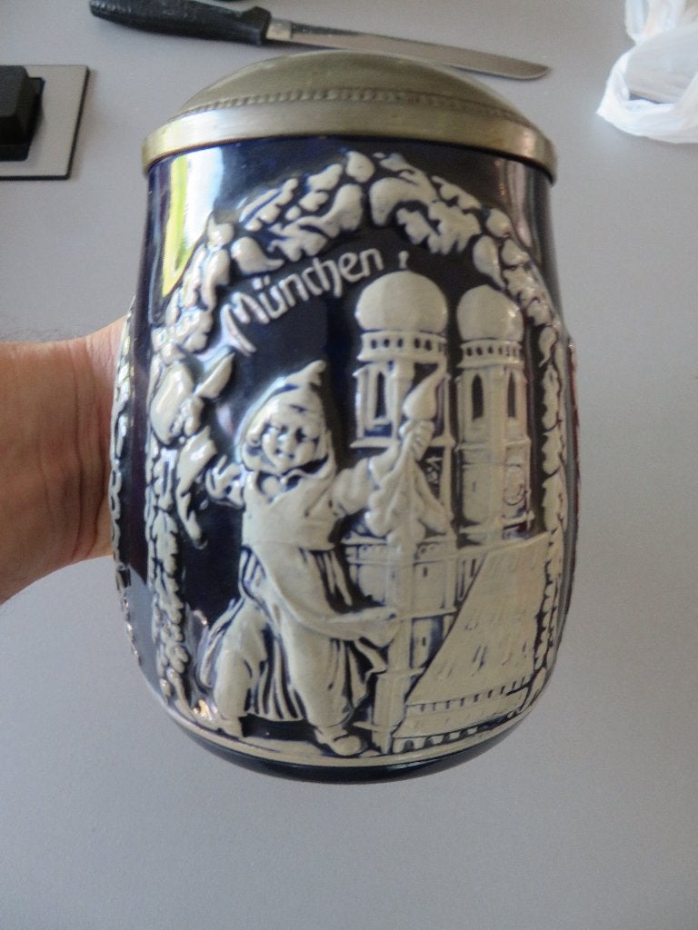 1937 Europees kamp. worstelen Munchen Militair Bierpot, Ophalen of Verzenden, Overige soorten, Overige typen
