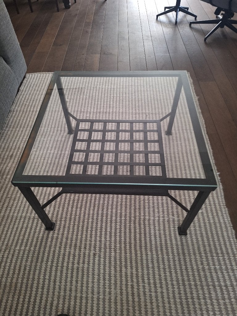 Salontafel met glazen blad, Ophalen, Gebruikt