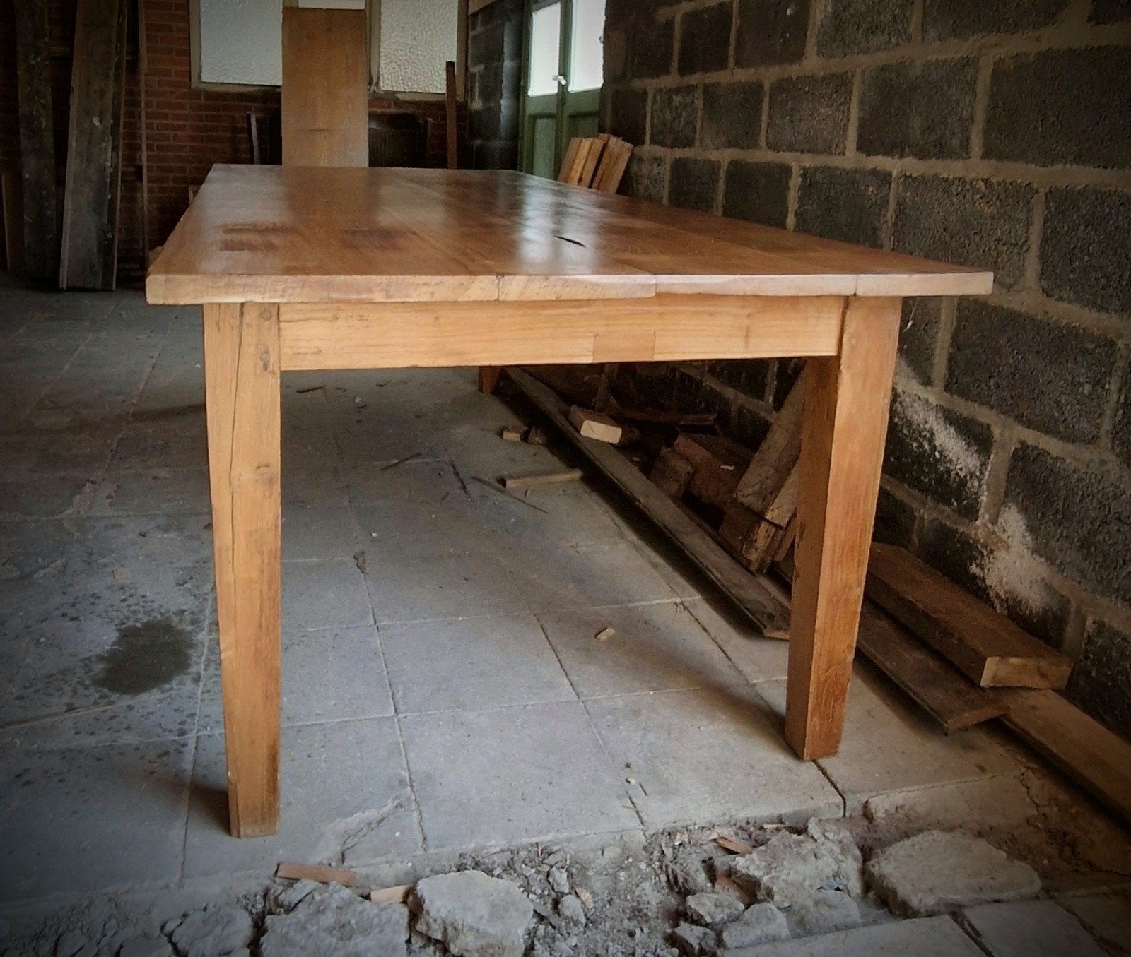 Eiken kloostertafel, Huis en Inrichting, Ophalen, Eikenhout