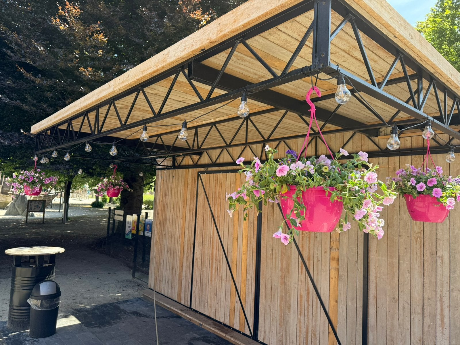 Houten frame buitenbar / verkoopkiosk / zomerbar / ijsbar, Ophalen