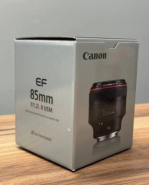 canon 85 mm f/1,2L II USM, Moteur autofocus ultrasonique, Lentille standard, Comme neuf, Canon EF
