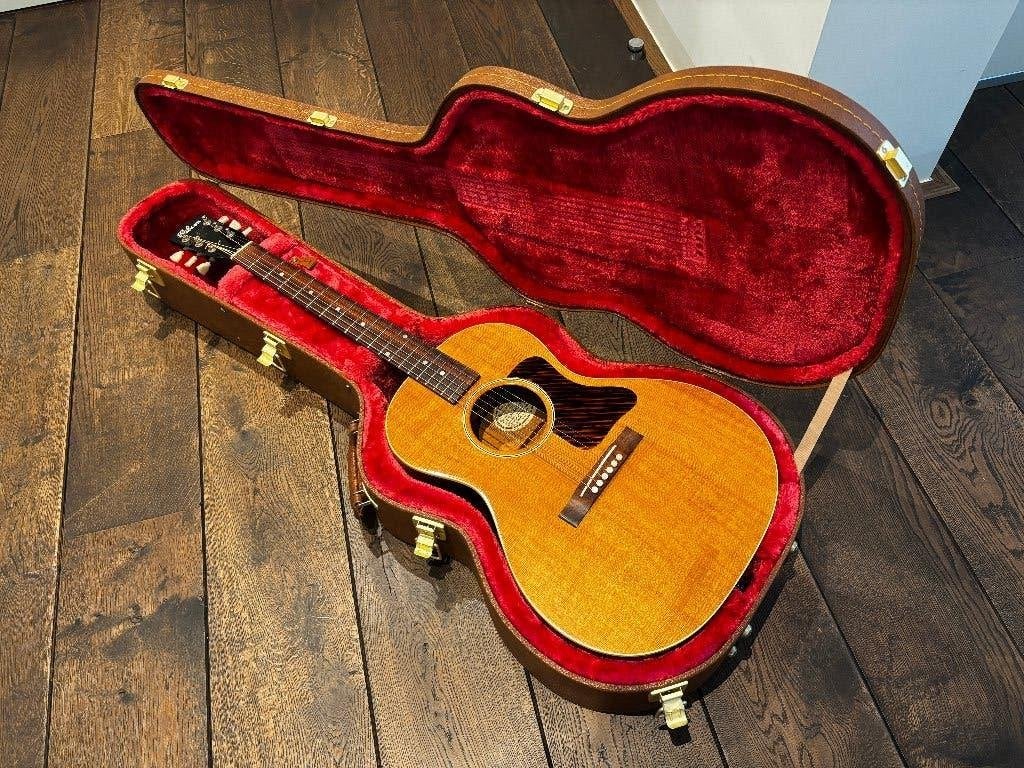 1993 Gibson L-00 double truss rod!! Early Bozeman, Ophalen of Verzenden, Gebruikt, Western- of Steelstringgitaar, Met koffer