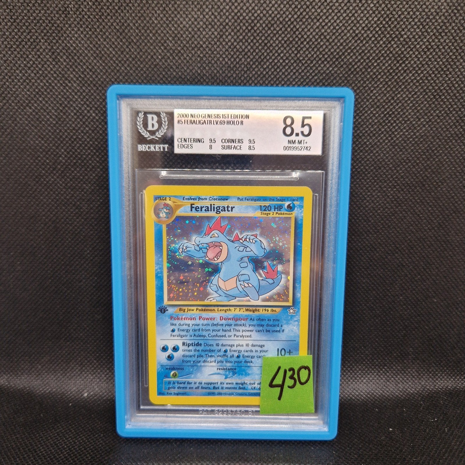 Feraligator Lv.69 Holo Neo Genesis 1ère édition BGS 8.5, Hobby & Loisirs créatifs, Jeux de cartes à collectionner | Pokémon, Enlèvement ou Envoi